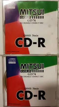 日產絕版早期三井Mitsui GOLD GD74金盤低速(1X-12X)CD-R空白盤