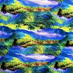 輸入生地　美しい山々と海　by ro gregg