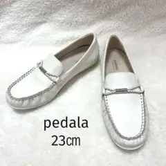 ✴︎良品✴︎アシックス pedala ぺダラ モカシン レザー ホワイト23 3E