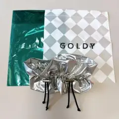 新品✳︎ 【GOLDY】ドローストリングメタリックシュシュ