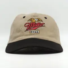 miller BEER ミラー ビール お酒 刺繍 キャップ 古着 ツートン