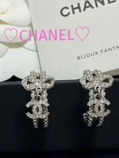 CHANEL可愛いリボンピアス