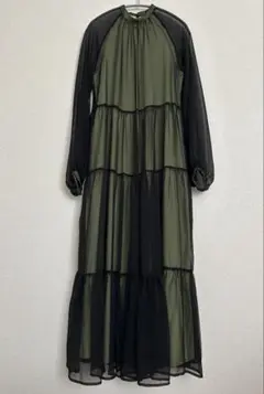【美品】AKTE ロングシフォンワンピース ロングシフォンワンピース | AKTE