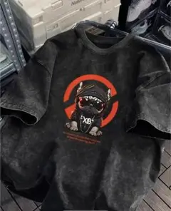 お値下げいたしました❗❇️新品❇️犬イラスト付き ブラックTシャツ