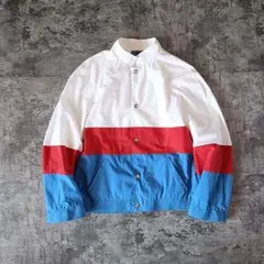 古着 80s ユーロ MIKE DAVIS スタンドカラーブルゾン トリコロール