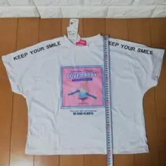 【新品・値下げ】LOVE RABBY 肩出しホワイトTシャツ 150