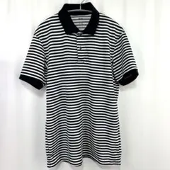 ユニクロ UNIQLO ドライFX カノコ ボーダー ポロシャツ メンズ L