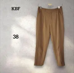 KBF タック ワイド テーパード パンツ ブラウン 38