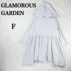 【GLAMOROUS GARDEN】フード付き チュニック F ホワイト 七分袖