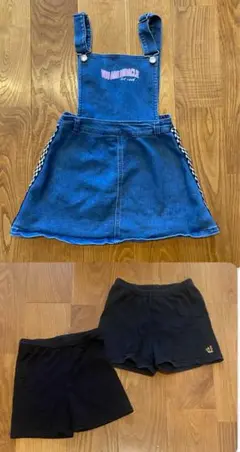 ANAP GIRLジャンパースカート＆黒パン2枚！size130㎝の3点
