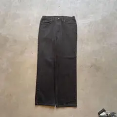 90s USA製 Lee ワイド ストレート ブラックデニム 36/36