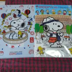 ２種類【万博】スヌーピー クリアファイル PEANUTS　SNOOPY