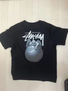 Stussy ブラック Tシャツ バックプリント