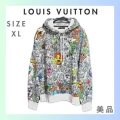 超美品 LV黒のロゴプリントフード付きパーカー 楽天市場】LOUIS VUITTON ヴィトン（パーカー｜トップス