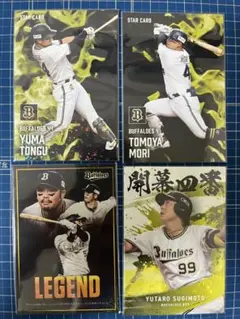 プロ野球チップス2025 オリックスまとめ森　頓宮スターカードT-岡田レジェンド