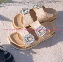 新品 希少 即完売 DIANA ダイアナ chayコラボ ビジュー サンダル