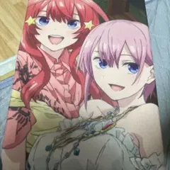 五等分の花嫁 フリースブランケット3 一花 二乃 三玖 四葉 五月 タオル