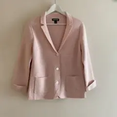 ピンク ニット ジャケット