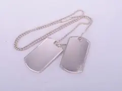 グッチ GUCCI Gucci ドッグタグ ネックレス ペア チャーム シルバー