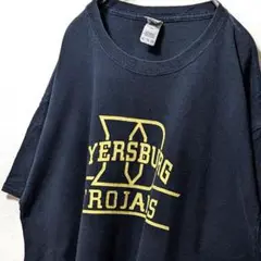 ギルダン ダイアーズバーグトロージャンズ ロゴ Tシャツ ブラック黒XL古着