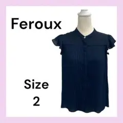 美品☆Feroux　フェルウ　半袖 ブラウス　2サイズ トップス