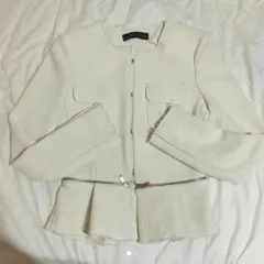 新品！ザラ　ZARA　ジャケット　ツイード　ノーカラー　H&M　韓国