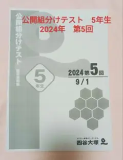 公開組分けテスト　5年生　2024年 第5回