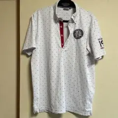 FILA ホワイトドット柄ポロシャツ LL