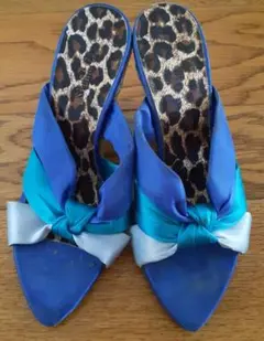 ESPERANZA エスペランサ サンダル ブルー 豹柄