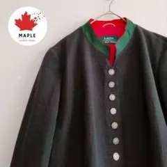 【大人気】ヨーロッパ製　チロリアン　ウールジャケット　ノーカラー　コンチョ 7