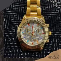 新品＊ゴールド＊アナログ 腕時計＊ブリンブリン＊レインボー＊メンズ&レディース