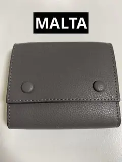 【MALTA三つ折り財布】美品 三つ折り財布 財布 MALTA 牛革✨
