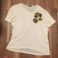アレクサンダーマツクイーンビジュー&ビーズTシャツ