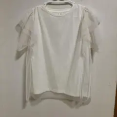 アイボリー レースフリル袖 Mサイズ トップス