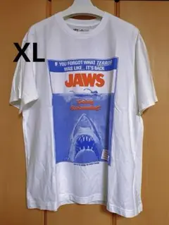 新品タグ付　ジョーズＵＴシャツ　ユニクロUNIQLOサメＪＡＷＳホワイト白ユニバ