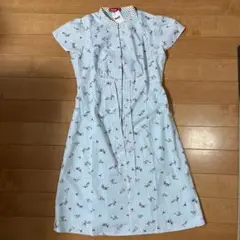 未使用半袖ワンピース　水色小鳥柄　ベトナムブランドMaison de Bunga