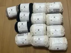 【新品、未使用】 セリア　エンジェルコットン　ホワイト 白 ブラック　黒　茶色