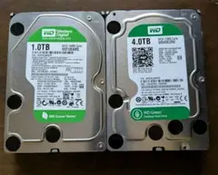 WD Green 1TB & 4TB HDDセット