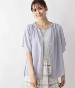 【新品未着用】 タグ付き グローバルワーク さらさらリラックスブラウス半袖