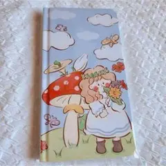 かわいいブックカバー 女の子とキノコ