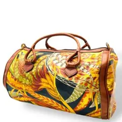 美品 希少✨ サルヴァトーレフェラガモ ボストンバッグ 花 総柄 レザー PVC 2025年最新】Salvatore Ferragamo レディース ボストンバッグ