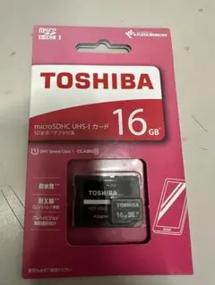 TOSHIBA 16GB microSD class10 ※アダプター付
