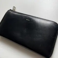 A.P.C 即購入可 アーペーセー Lジップ 長財布 ブラック レザー　APC