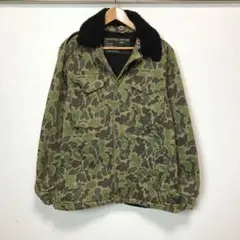 激レア ステューシー ミリタリー デッキジャケット カモ柄 襟ボア ロゴ 迷彩