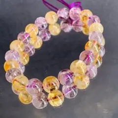 ラベンダークォーツ 水晶 パワーストーン 虹入り 9ミリ珠 No.11
