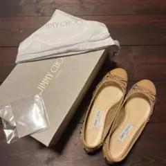 ジミーチュウ☆ベージュ フラットシューズ サイズ39