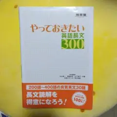 やっておきたい英語長文　300 帯付き　河合塾　長文読解