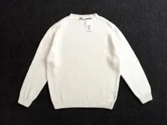 定価17万 最高級 ホワイトカシミヤ!! コロンボ クルーネック ニット 46