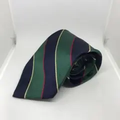 Brooks Brothers 米国製ネクタイ　紺×緑×赤×黄　ストライプ