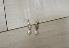 ゴールドパールノンホールピアス
